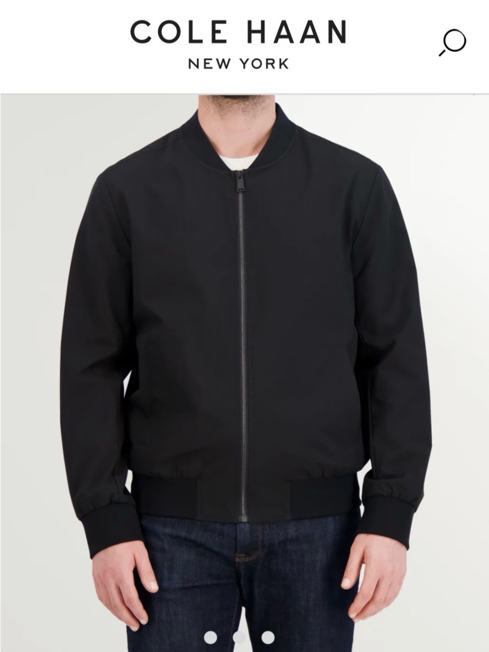 Cole Haan Black Men's Bomber Jacket